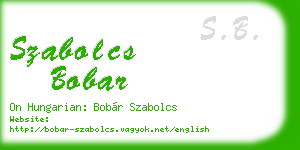 szabolcs bobar business card