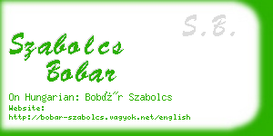 szabolcs bobar business card